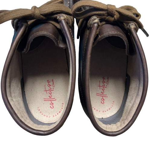 Collection by Clarks Wallabee Brown Oiled Leather Chukka Desert Shoes Mens 8.5 M - Picture 9 of 16