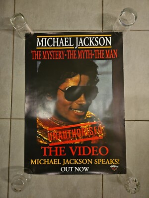 Original 1994 Michael Jackson The Video Unauthorised Promotional Poster