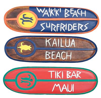 Surfboard 60cm 3er Set 3 Surfbretter Surfboards TIKI Waikiki Beach Hawaii Island