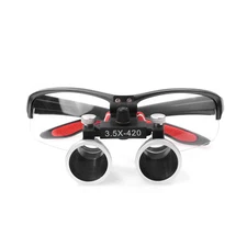 3.5X420mm Dental Binocular Loupes Flexible Headband Surgery Magnifying Glass 117