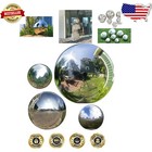 4-Piece Gazing Globe Mirror Ball Set - Polished Stainless Steel Garden Décor