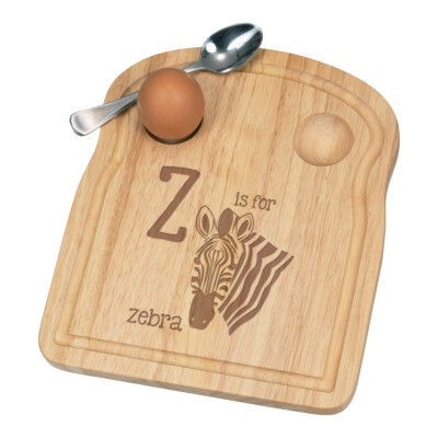 Buchstabe Z steht für Zebra Frühstück Dippy Eierbecher Brett lustig Tier