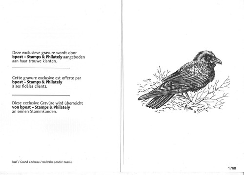 BELGIUM - 2013 MNH "BIRD Gravure By ANDRE BUZIN" !!! - Picture 3 of 4