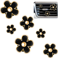6 Pcs Daisy Flower Air Vent Clip Accessories Air Conditioning Outlet Clip Car Ai