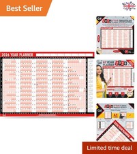 2026 A1 Extra Large Wall Planner – Laminated & Dry Wipe for Home & Office Org...