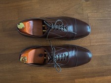 Loake Mens Brown Leather Oxford Shoes UK 8.5 Goodyear Welted Handmade Formal