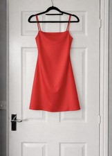 ASOS Red Satin Cami Dress Size 16 New With Tags