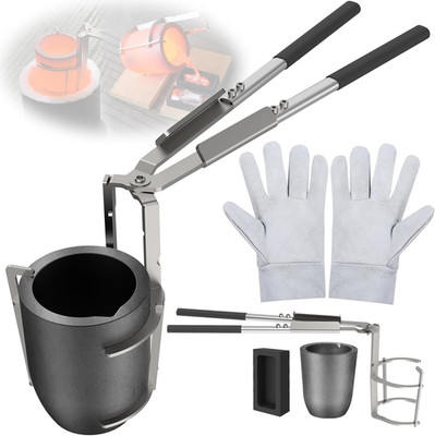 [Updated] 6Kg Crucible Tongs Set for Melting Metal, Lifting & Pouring Tongs W/Gr
