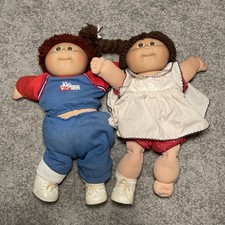 Cabbage Patch Kids Boy And Girl Brown Pigtail...