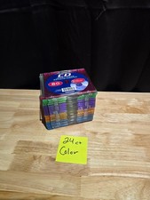 Lot of 24 Color CD R Cases Look New Opened Package 700MB/80min Assorted