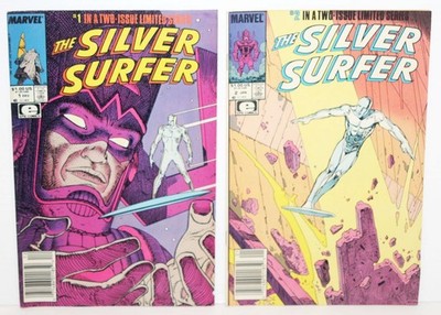 Silver Surfer #1 & 2 - Complete Moebius Series Set ''Parable Mavel 1988 Newsstand