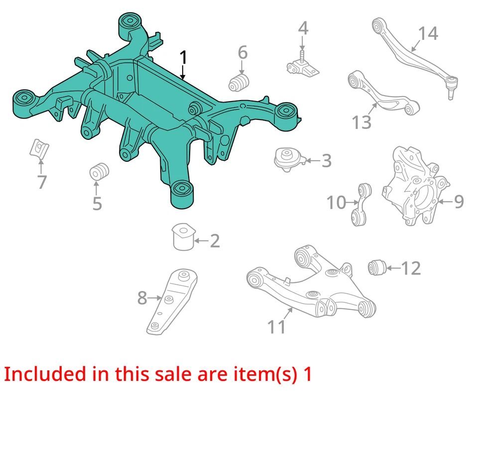 (LOCAL PICKUP ONLY) Crossmember/K-Frame Rear Fits 12-19 BMW 640i 2978794 - Image 3 of 4