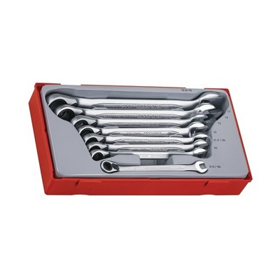 Teng Tools Ratcheting Combination Spanner Set R TT1 8 Pieces TT6508R