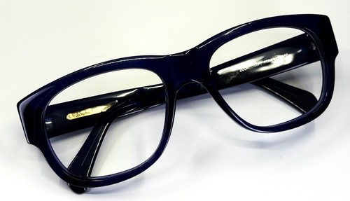 SALVATORE FERRAGAMO 2004 105 MEDIUM Navy Square Full Rim Eyeglasses FRAMES ONLY - Picture 7 of 8