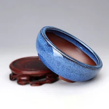 Small Ceramic Glazed Flower Pot Cactus Succulent Planter Pot with Drain Holes