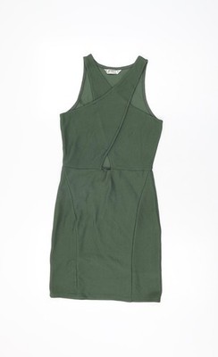 Miss Selfridge Damen grün Polyester figurbetont Größe 8 V-Ausschnitt Pullover