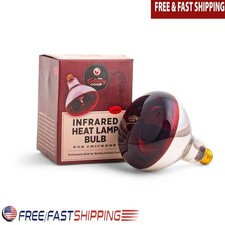 Infrared Heat Lamp Bulb 250 Watt Poultry Glass Livestock Consistent Heat Source