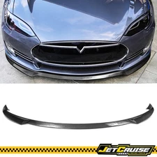 Fits 12-16 Tesla Model S Real Carbon Fiber Front Bumper Lip Splitter