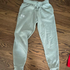 Under Armour Boys Gray Fleece Jogger Pants YMD Drawstring Elastic Waist