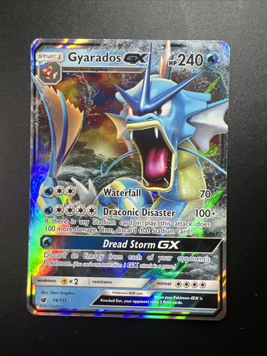 Gyarados GX 18/111 Sm-Crimson Invasion Pokemon Holo NM Mint