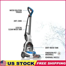 Compact Pet Carpet Cleaner Upright Powerful Brush Fast Drying Lightweight Home