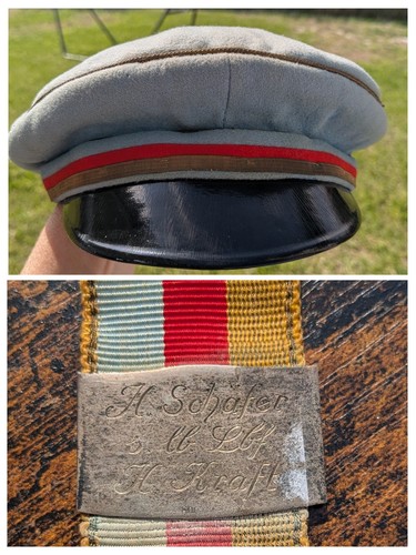 Vintage 1950s Era German Student Corps Wool Cap & 800 Silver Zirkel Medal