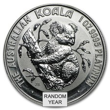 Australia 1 oz Platinum Koala BU (Random Year) 2234.75 per troy oz