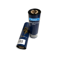 2.25" x 243' 57mm x 74m Resin-Enhanced Wax Thermal Transfer Ribbon Black Lot