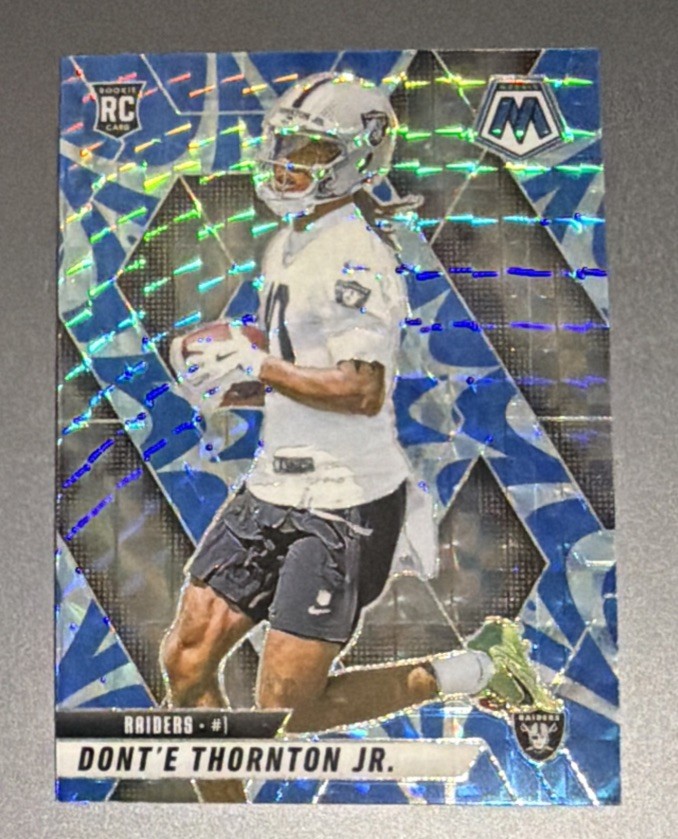 2025 Panini Mosaic #369 Dont'e Thornton Jr. Mosaic Reactive Blue RC