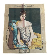 Vintage Large MARGOT Paris Needlepoint Canvas Madame R camier Fran oise G rard