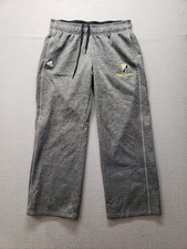 Adidas Climawarm Women Sweatpants L Gray Logo Drawstring Elastic Waist Jogging