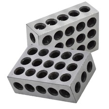 1 Pair 1-2-3 Blocks 23 Holes Ultra Precision .0002" Machinist 123 Jig New