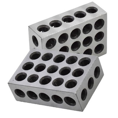 1 Pair 1-2-3 Blocks 23 Holes Ultra Precision .0002'' Machinist 123 Jig New