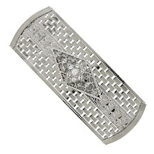 1928 Jewelry Company 75 Inch Hair Barrette Clip Women Silver 3 Functional Tone