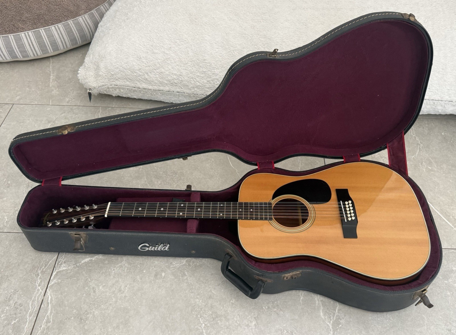 Sigma by Martin DM12-5 12-String Acoustic Guitar + Vintage Guild USA case