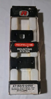  Redfield SR AB 512050 2 Pc Scope Base Set for Browning A Bolt & A Bolt 22 NOS