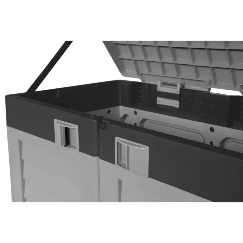 Coffre de jardin 1500L 2 portes 146 x 87 x H119cm INTEC - Photo 4/4