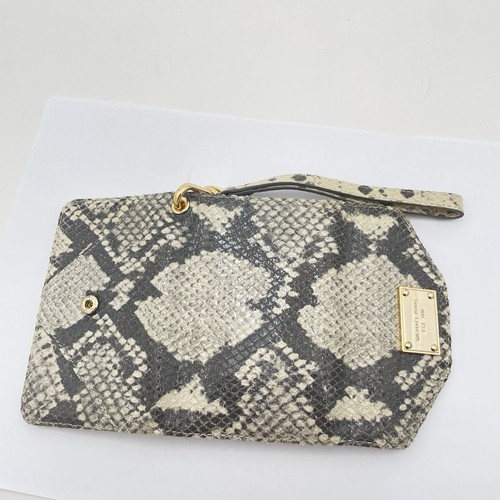 Michael Kors iPhone 4S Black Python Embossed Leather Case Wallet Clutch - Picture 6 of 8