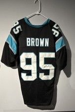 Derrick Brown #95 Carolina Panthers Signed Custom Jersey JSA Certified