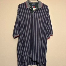 Vintage 90s Tommy Hilfiger Multicolored Striped Polo Shirt Size: XXL
