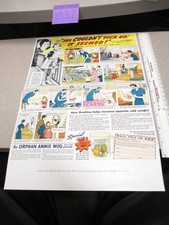 OVALTINE PROOF 1937 mag news ad blank back LITTLE ORPHAN ANNIE PICK UP premium