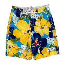 Abercrombie  Fitch XS Tropical Hawaiian Swim Trunks Y2K Resortwear Beach Coasta