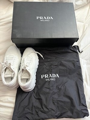 PRADA Nylon Prax01 Sneakers - 1E852M White Size 38