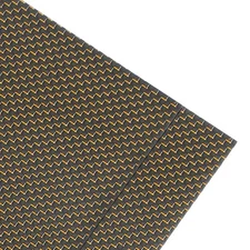 2 Pcs 3K Carbon Fiber Sheet 250x100x3mm Board with Gold Metallic Threads