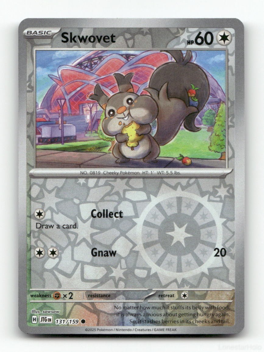 SKWOVET JOURNEY TOGETHER 131/159 POKEMON REVERSE HOLO NM/M
