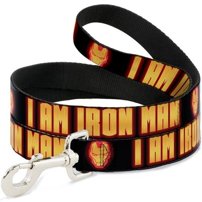 MARVEL AVENGERSDog Leash Iron Man Face/I AM IRON MAN Black/Yellow Gl (US IMPORT)