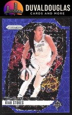 2024 Panini Prizm WNBA #122 Kiah Stokes Blue Velocity Prizms