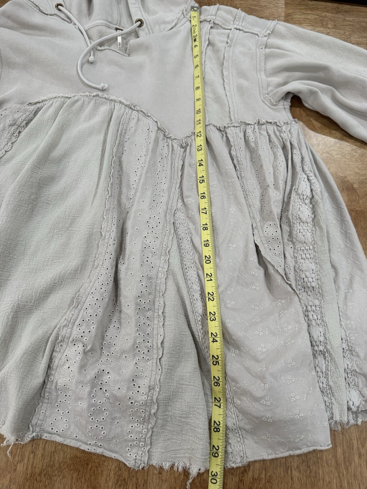 Free People Juniper Pullover eyelets Sweatshirt H… - image 8