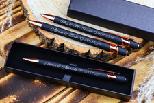 Personalised Wedding Pen with gift Box  - Engraved Mr & Mrs Gift - Guest Favours