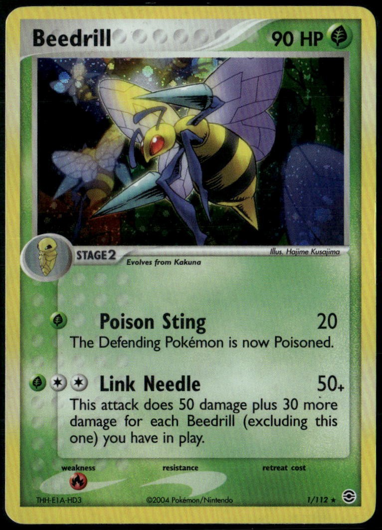 Beedrill 1/112 Holo Rare FireRed & LeafGreen MP Pokemon Card